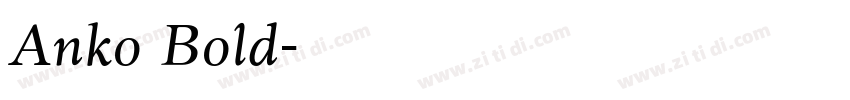 Anko Bold字体转换